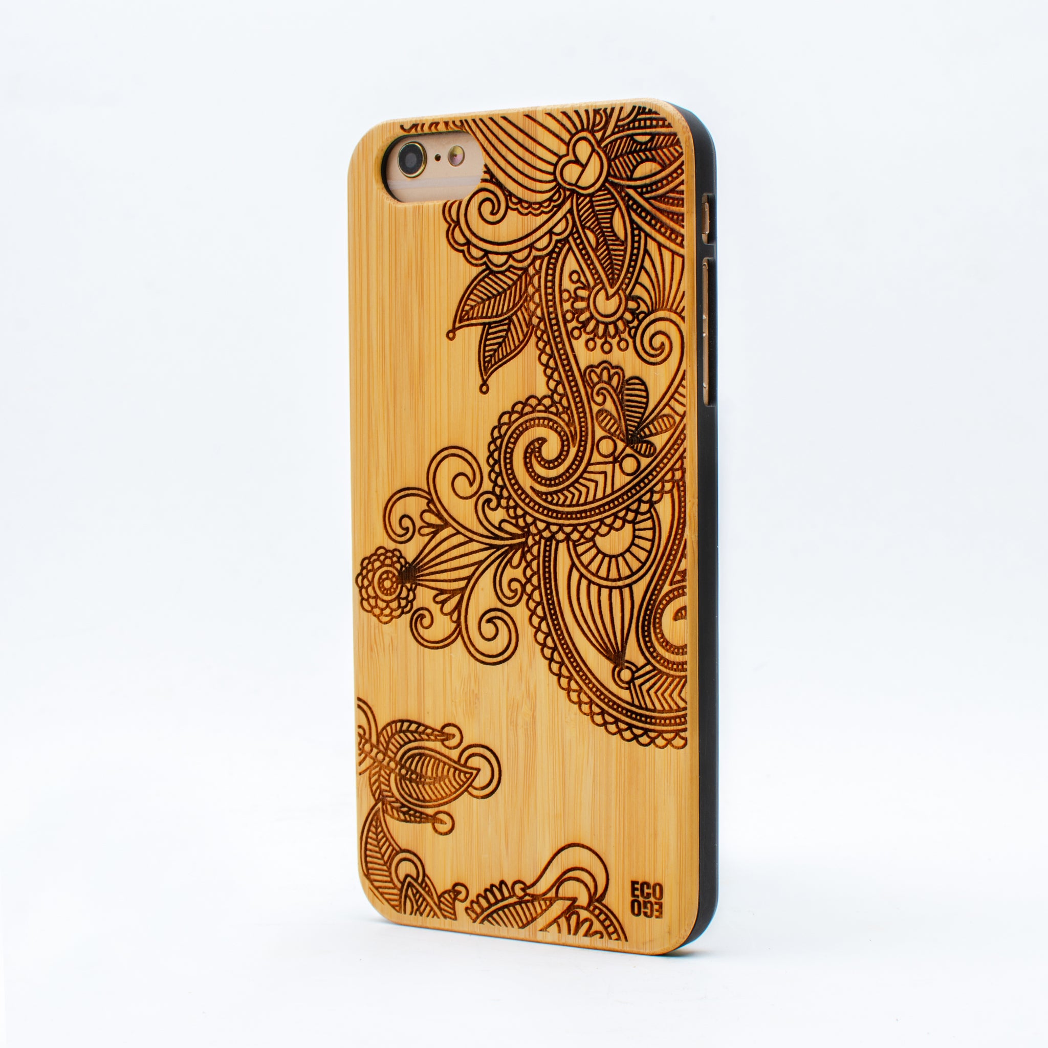 bamboo iphone 6+ case flower ecoego