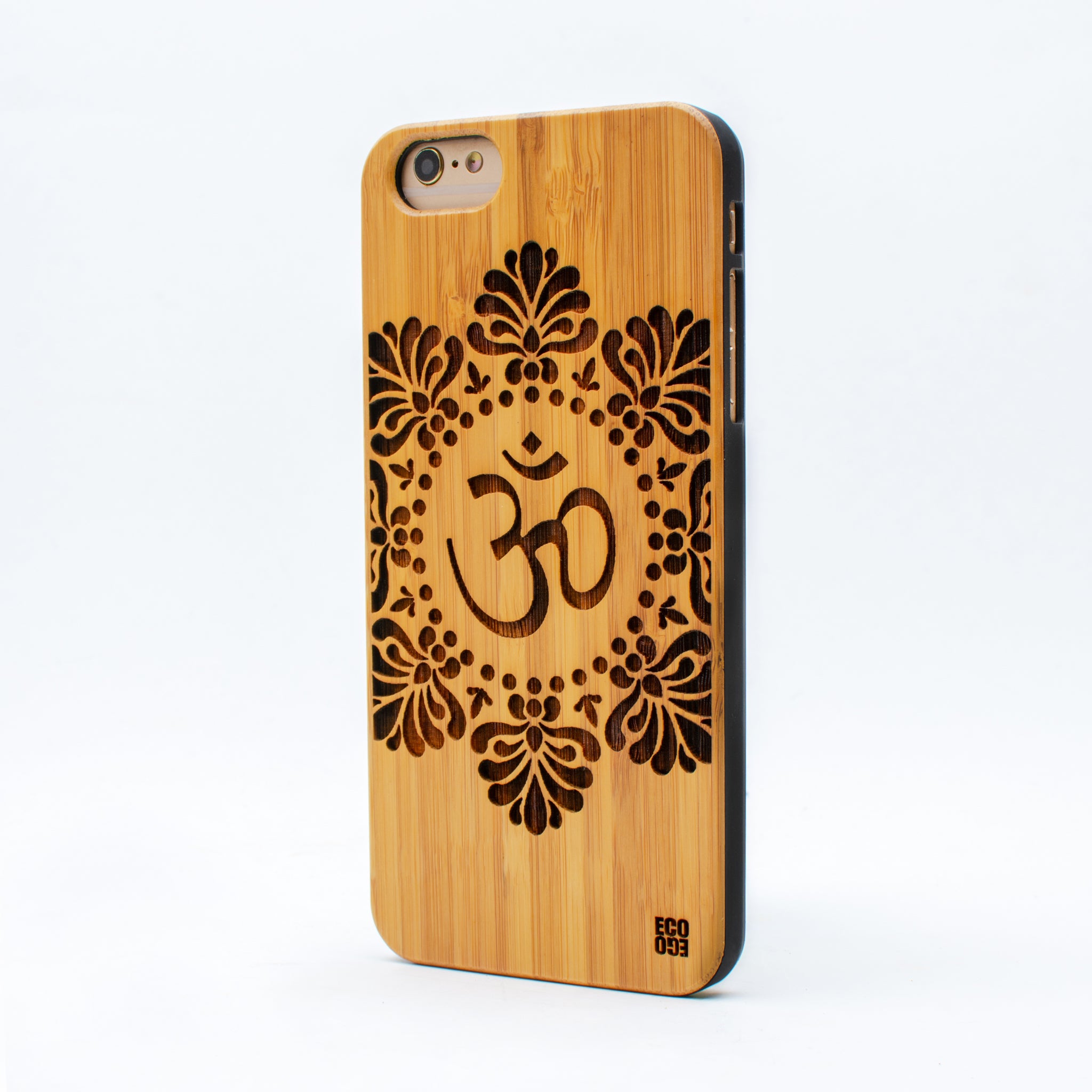 bamboo iphone 6+ case om symbol ecoego