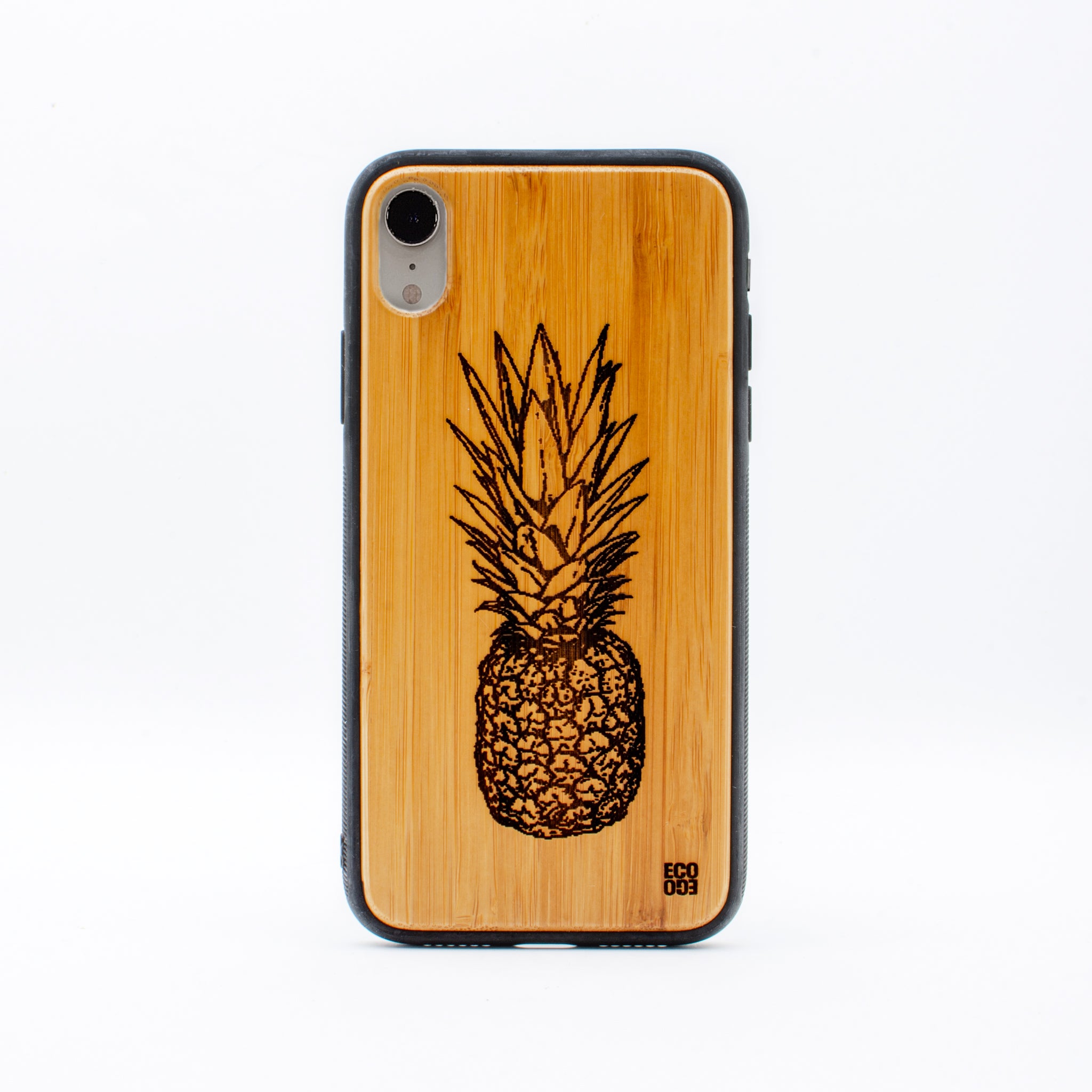 bamboo iphone xr case pineapple ecoego