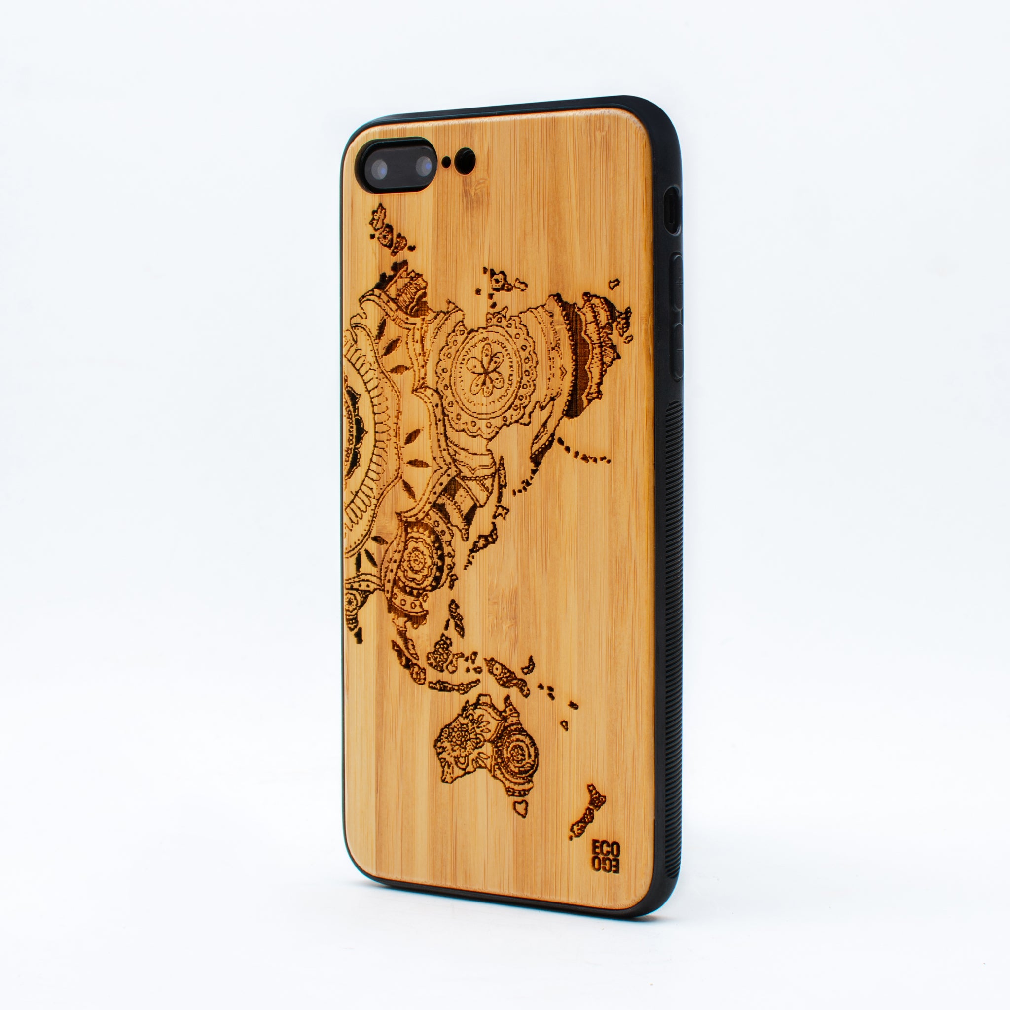 bamboo iphone 7+ case mandala map ecoego