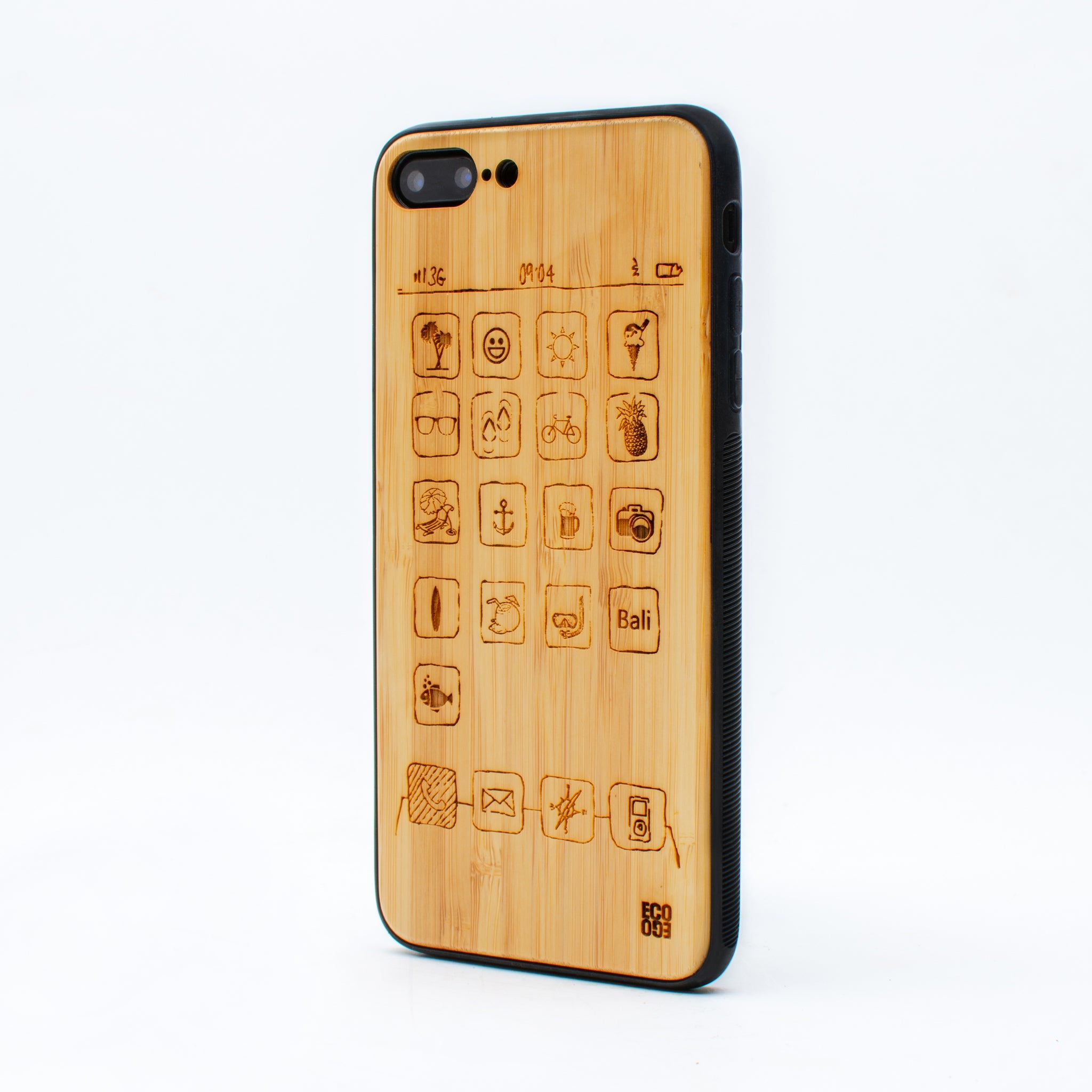 bamboo iphone 7+ case summer icon ecoego