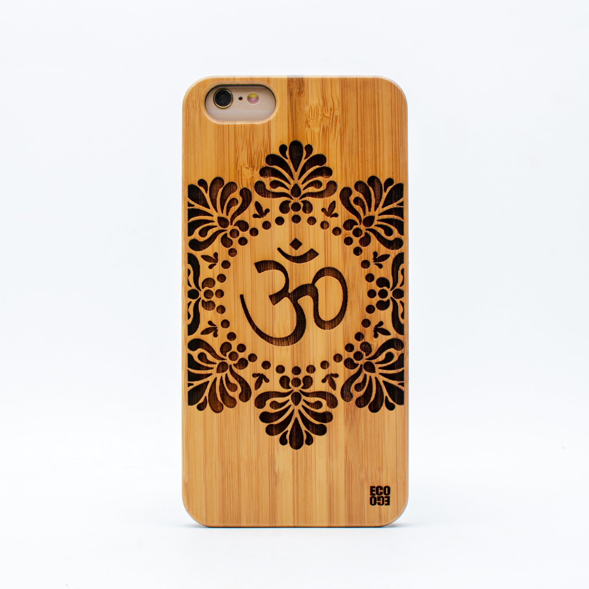 bamboo iphone 6+ case om symbol ecoego