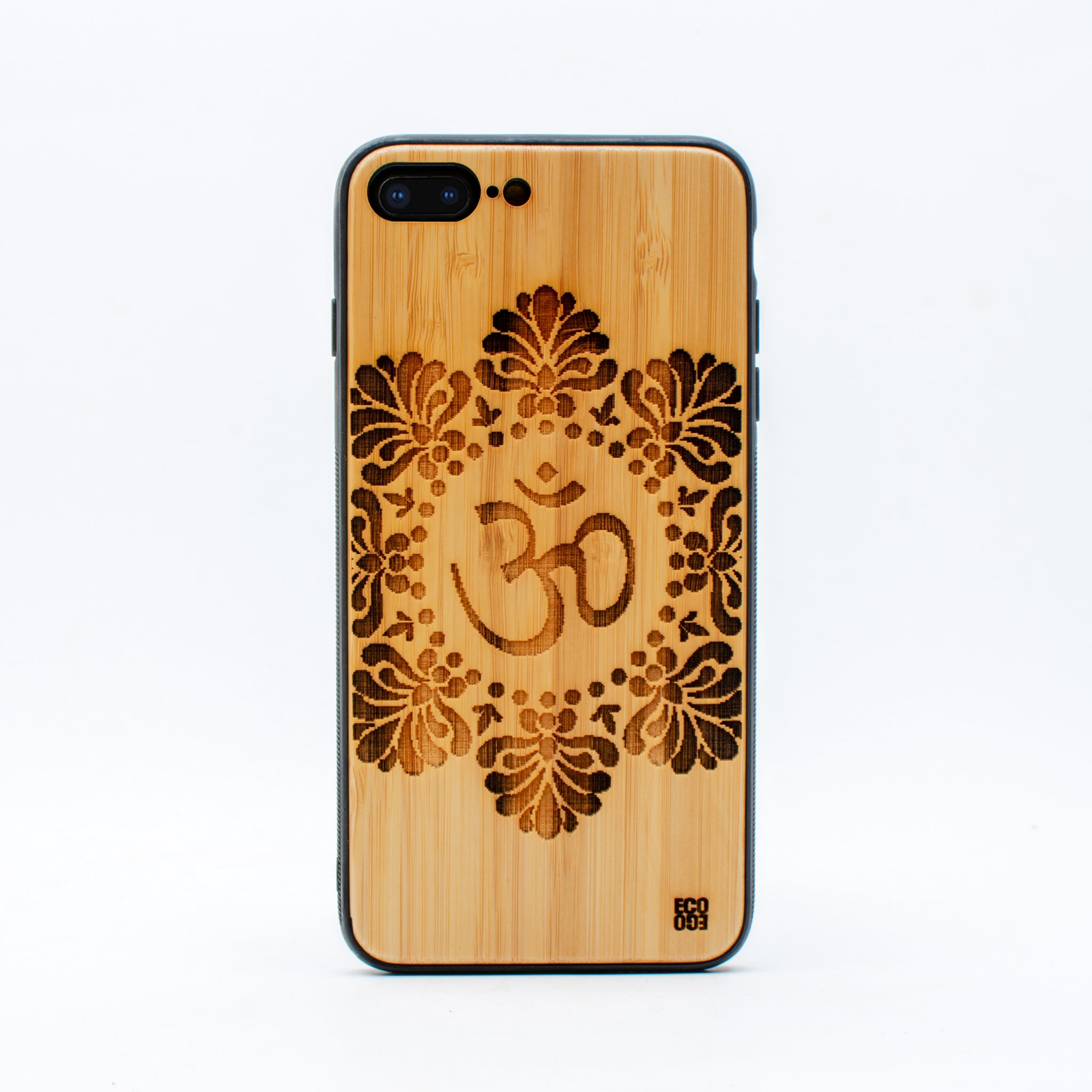 bamboo iphone 7+ case om symbol ecoego