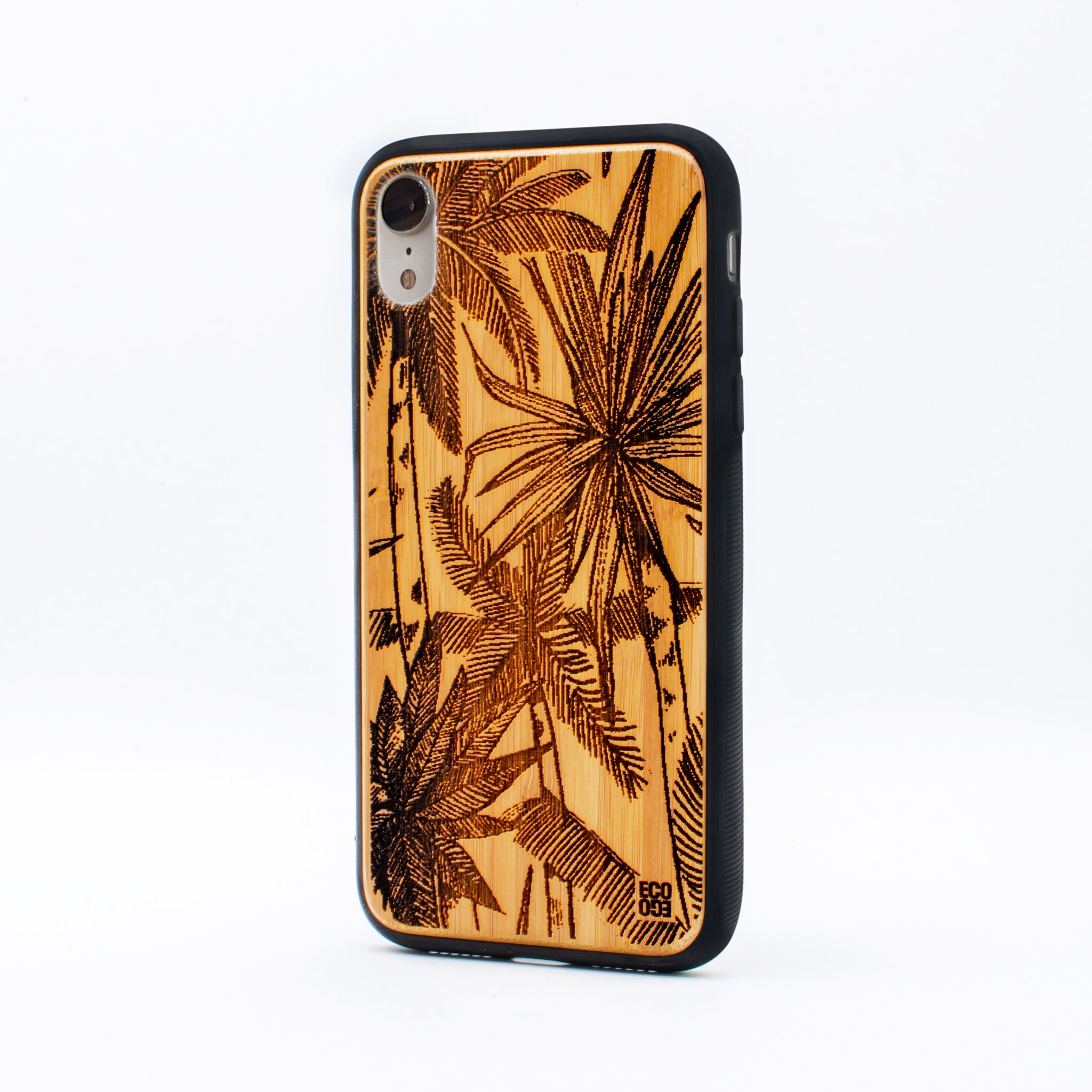 bamboo iphone xr case palm tree ecoego