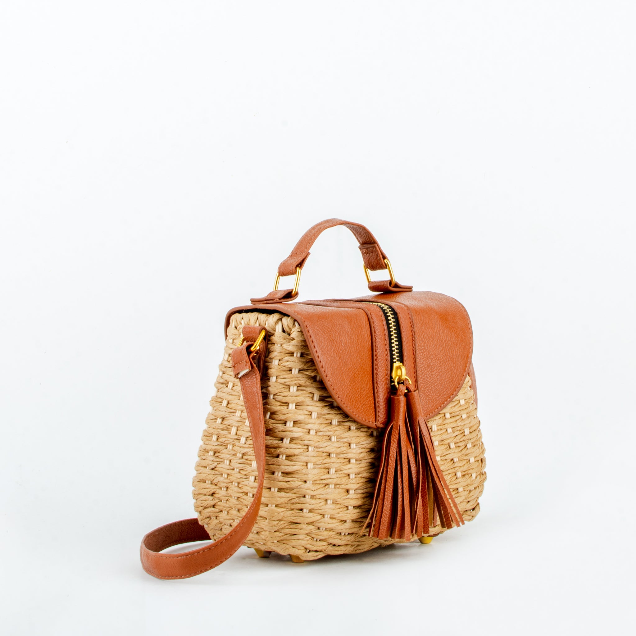 Straw bag kaori beige ecoego