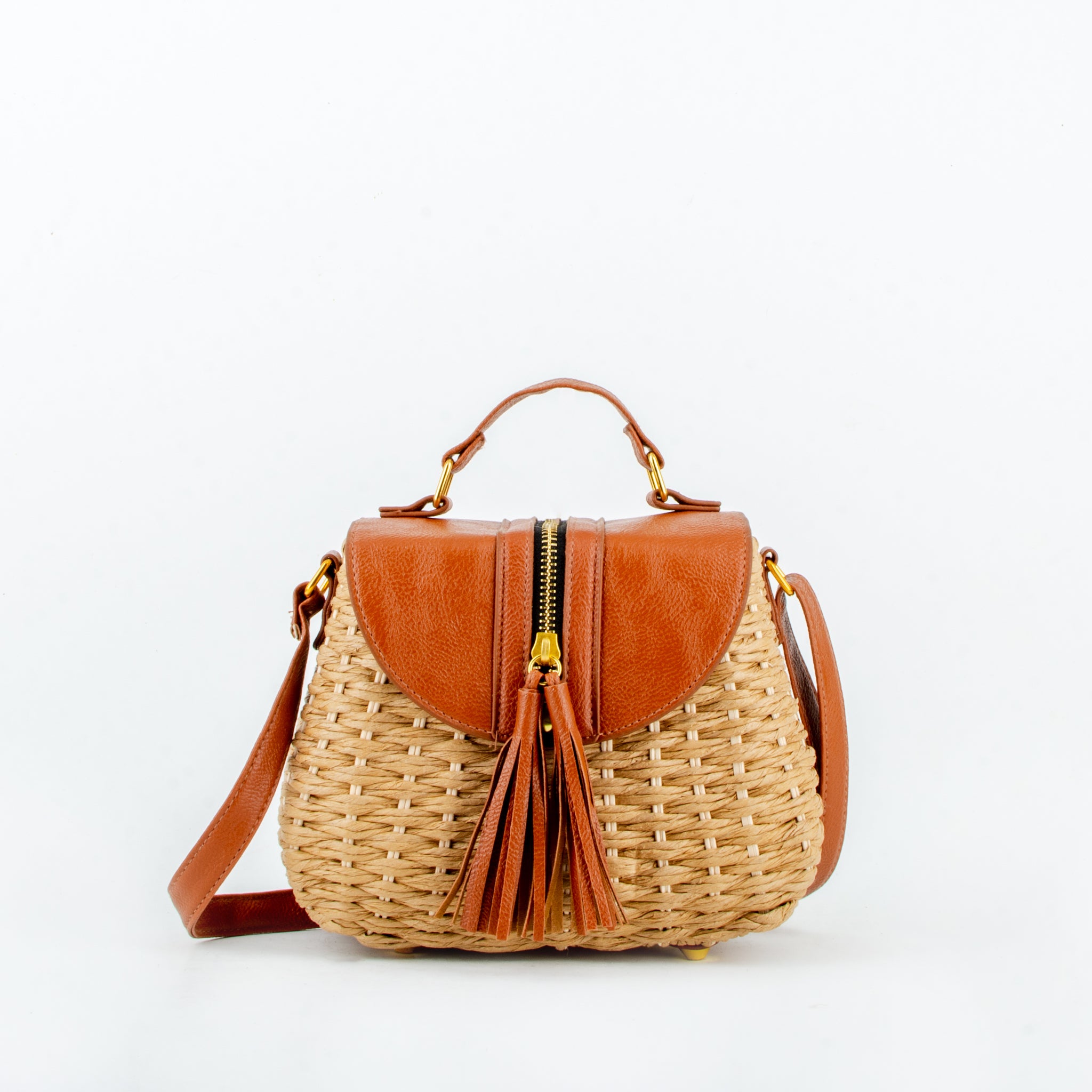 Straw bag kaori beige ecoego