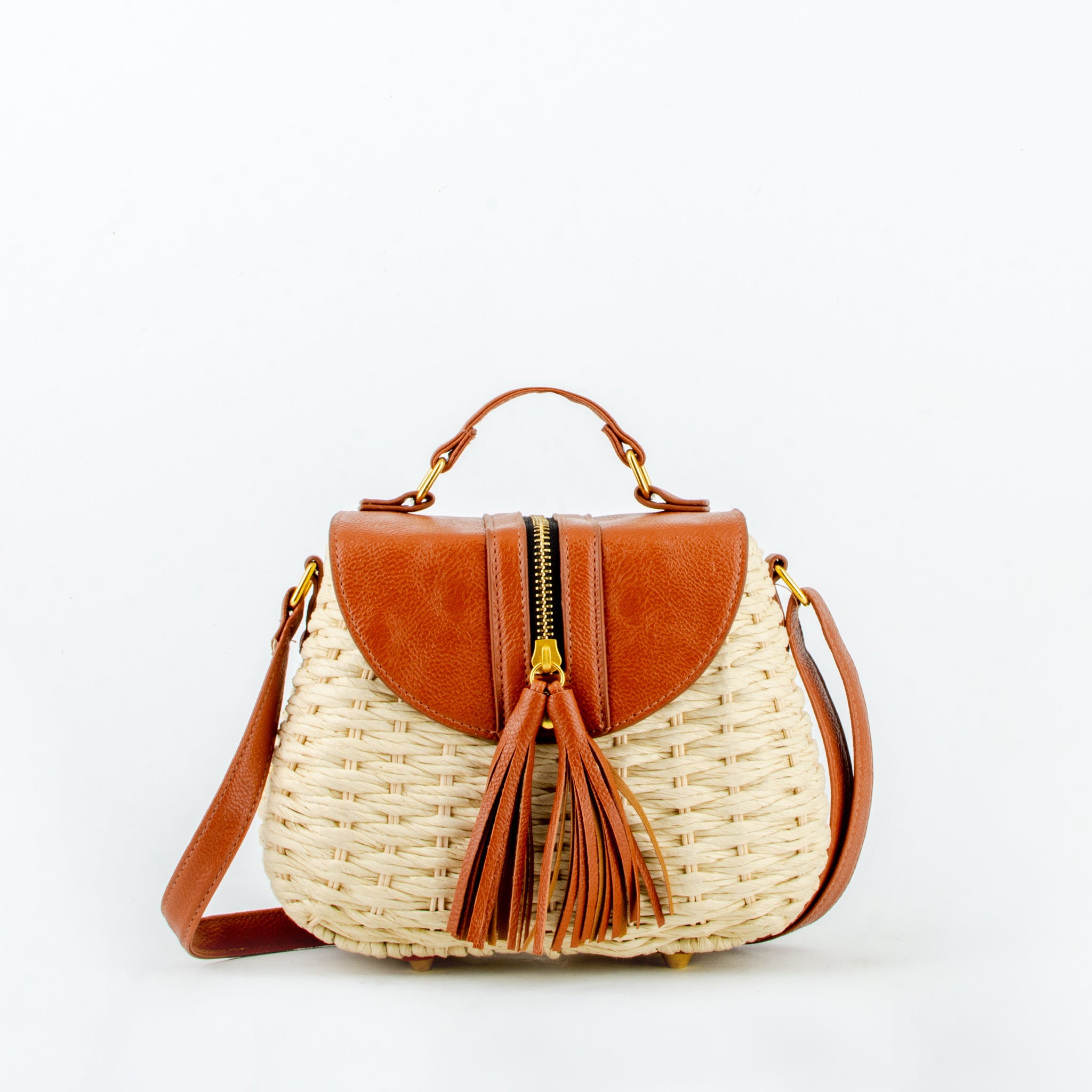 Straw bag kaori khaki ecoego